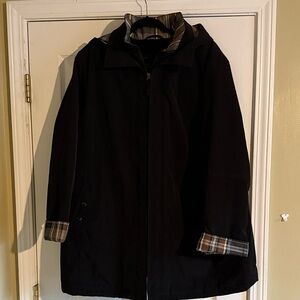 Braefair Men's Black Jacket with Plaid Lining